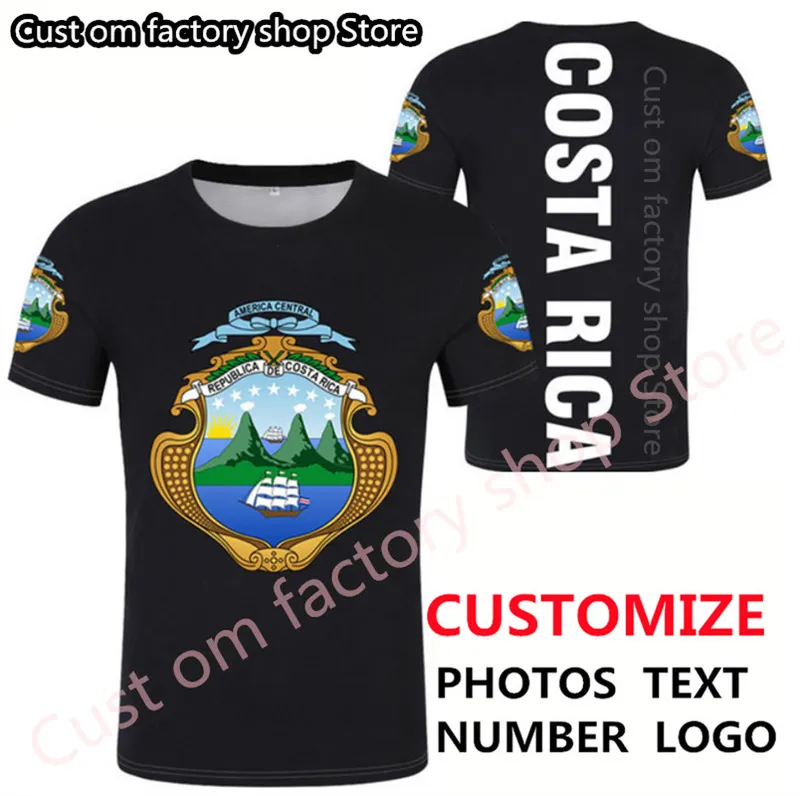 COSTA RICA T-Shirt DIY kostenlos nach Maß Name Nummer Cri T-Shirt Nation Flagge Cr Spanisch Land Rican College Print P O Kleidung 220616