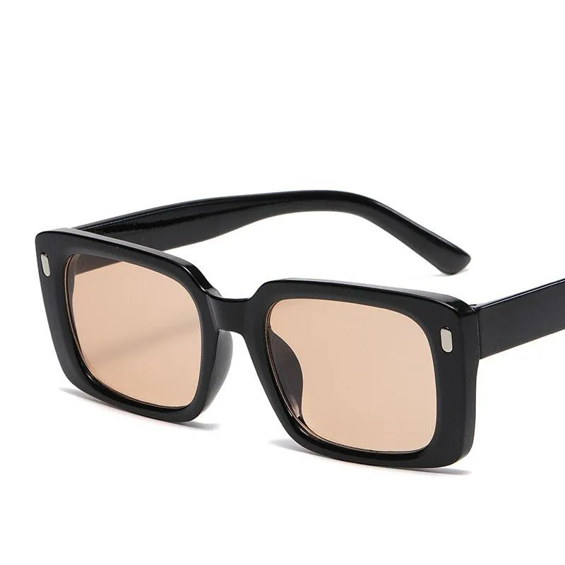 Óculos de sol Olopky 2022 Praça Mulheres Eyewear Shades para Vintage Orange Punk Glasses Hombre lentes de Sol Mujer301z
