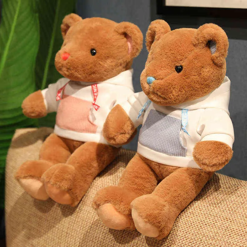 PC CM Śliczny misie z ubraniami Pluszowe zabawki Piękne zwierzęce Niedźwiedzie Urodziny Urodziny Prezent dla dziewczynki J220704