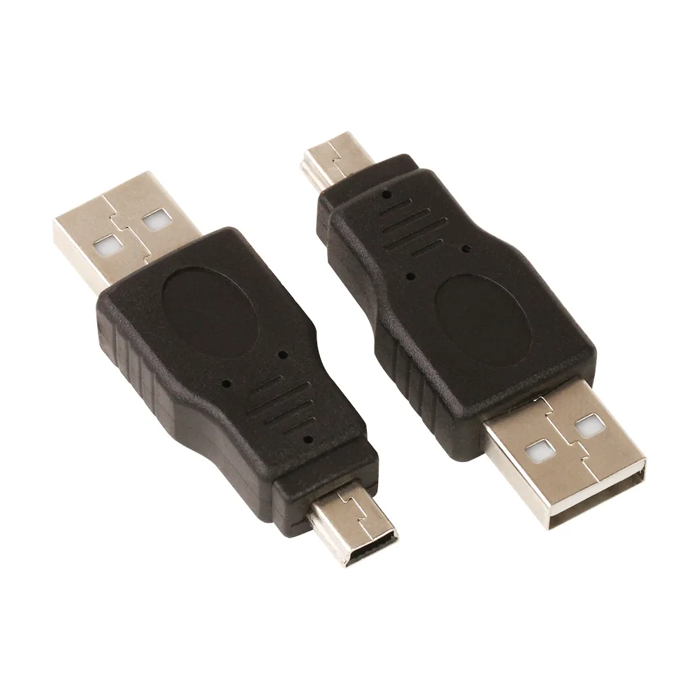 USB 2.0 Manlig plugg till mini 5pin manlig adapterkontaktförlängningsladdkonverterare Tablett Laddningskontakter