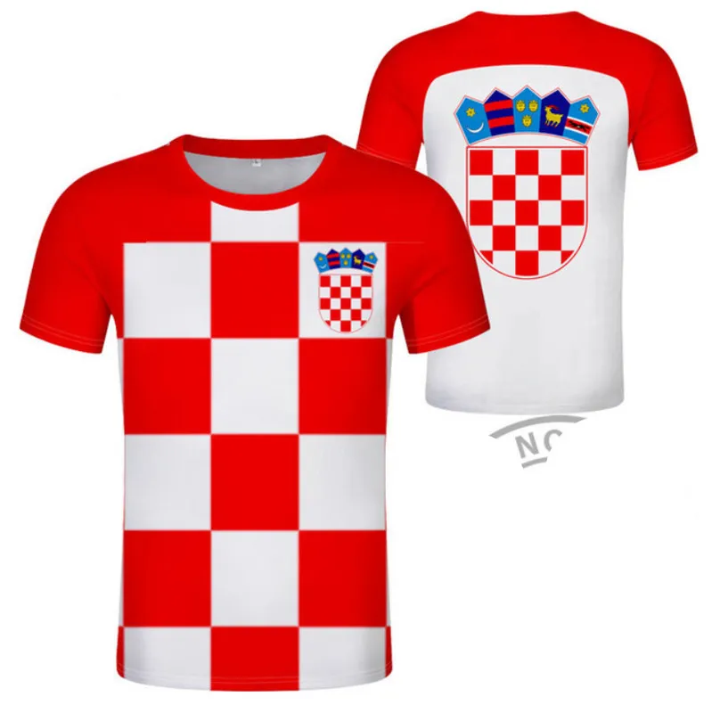 Хорватия футболка DIY Бесплатное название номера номера футболка HRV Флаг Флаг Хорватская Страна Хрвацка Республика Принт P O Clothing 220620