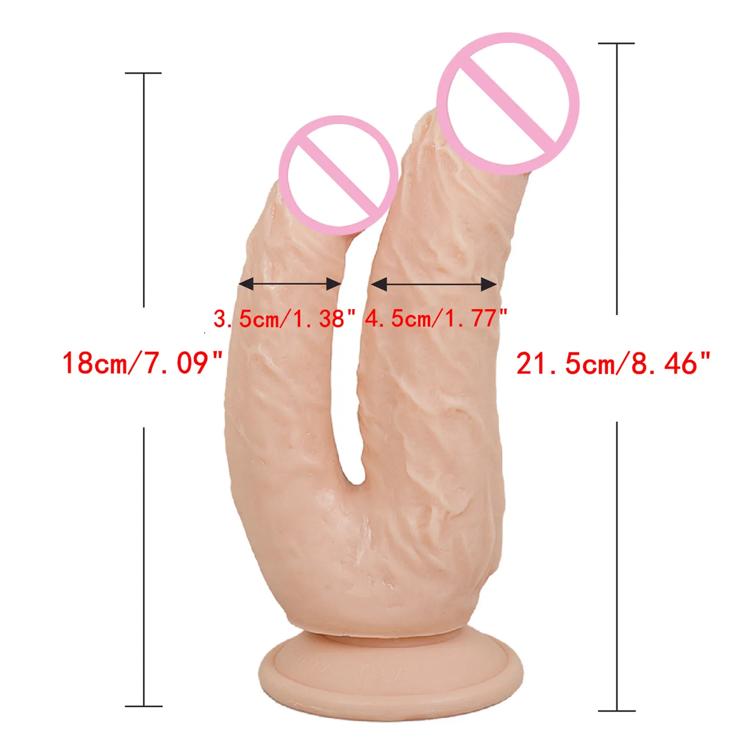 Gros godes doubles pénétration vagin et anus peau douce sensation Phallus tête pénis jouets sexy pour les femmes Masturbation