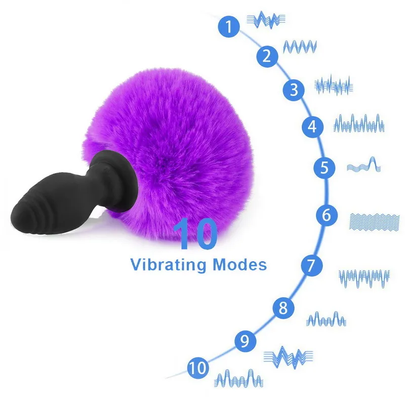 Plug Anal vibrant à distance vibrateur de queue jouets sexy cul renard pour femmes homme gode masturbateur masseur de Prostate