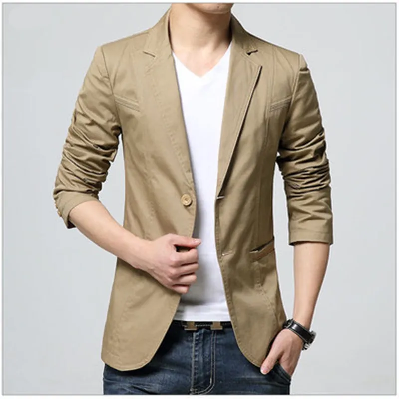 Arrivo Luxury Men Blazer Spring Fashion Brand Cotone di alta qualità Slim Fit Abito maschile Terno Masculino Blazer Uomo 220801