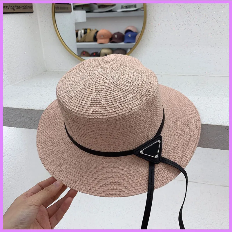 Kvinnor Fashion Bucket Hat Designer Casquette Summer Outdoor Triangle Straw Hat monterade CAPS HATS MENS Högkvalitativa baseballmössa D2239312247