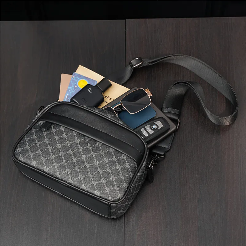 Borsa a tracolla da uomo di lusso Borsa a tracolla da uomo in pelle Reticolo Designer Borse a tracolla uomo Borsa da lavoro Cartelle Messenger Uomo