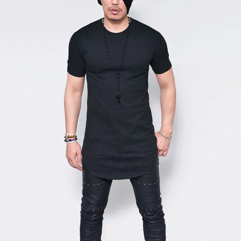 MRMT Brand Men's T Shirt Round Neck Solid-colored T-shirt for Male Round-neck Medium and Long Section Tops Tshirt 220713