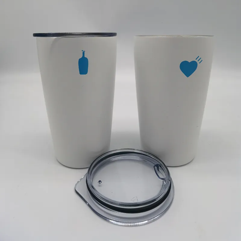 디자이너 화이트 워터 병 커피 컵 똑바로 마시는 컵 스테인리스 스틸 서모스 컵 INS