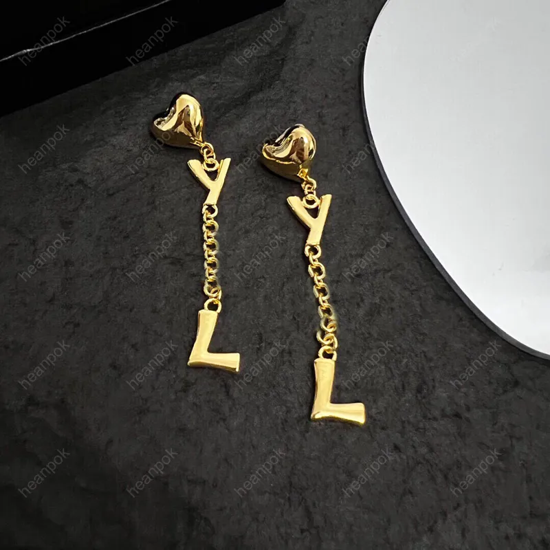 Pendant Earrings Women Gold Love Earrings Designer Jewelry Luxurys Studs Earring 925 Silver Boucle Letters Hoops With Box heanpok 22052405R