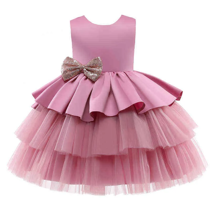 Yeni doğan kız bebek 1 yıl 1. doğum günü parti elbisesi bebek kızlar elbise balo elbisesi prenses tutu elbise pruvası bow bebek kız vestid g220429