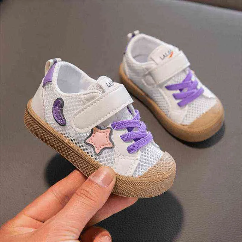 Baby Boy Girl Star Mesh Casual Shoes Child Kid Spring Summer Sport Running Shoes Breattable Anti-Slip Outdoor Baby Shoes G220527