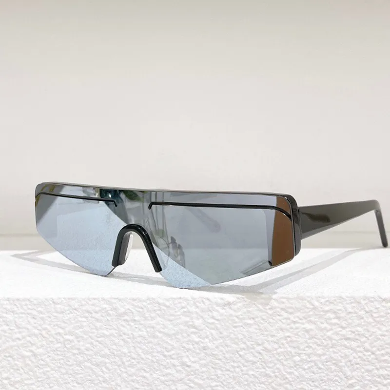 Gafas de sol rectangulares de esquí lentes negros de marco pequeño