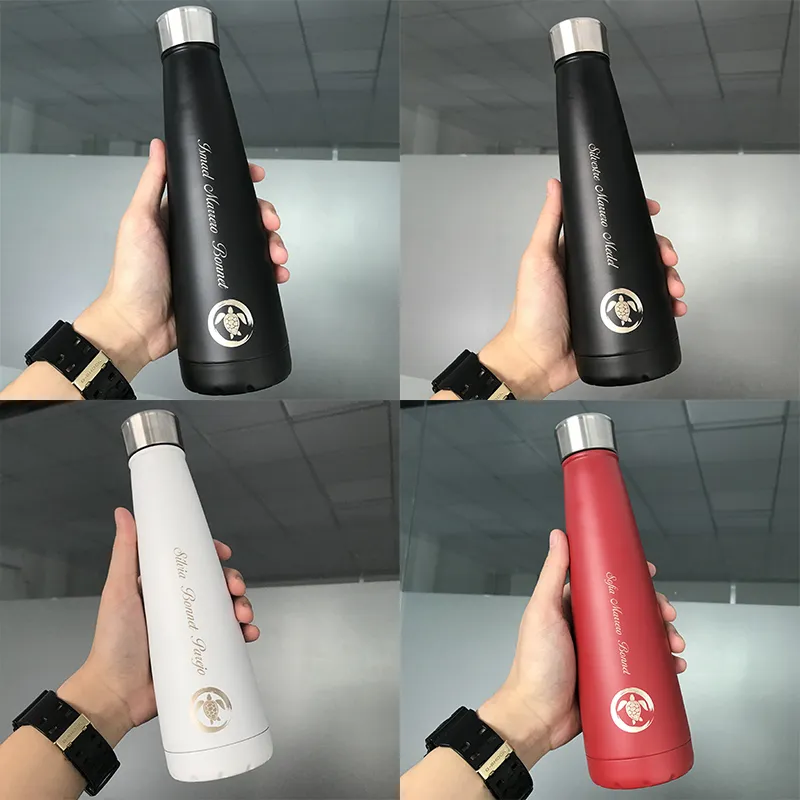 Bottiglia termica di personalizzazione bottiglie d'acqua Tazza isolata sotto vuoto in acciaio inossidabile Boccetta esterni Sport Shaker proteine Bicchieri 220704