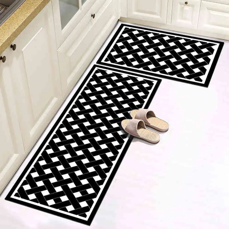 Moderne Küchenmatten waschbar bedrucktes Innenboden Teppiche Wasser saugfähig Teppich Haus Innenflur Matte Anti Slip Badezimmer Teppich L2206
