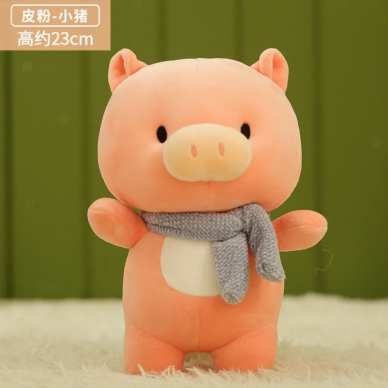 23 CM Güzel Piggy Hippo Dinozor Aslan Peluş Oyuncaklar Sevimli Hayvanlar Yastık Yumuşak Dolması Bebek Çocuklar için Yastık Ev Dekorasyon 220425