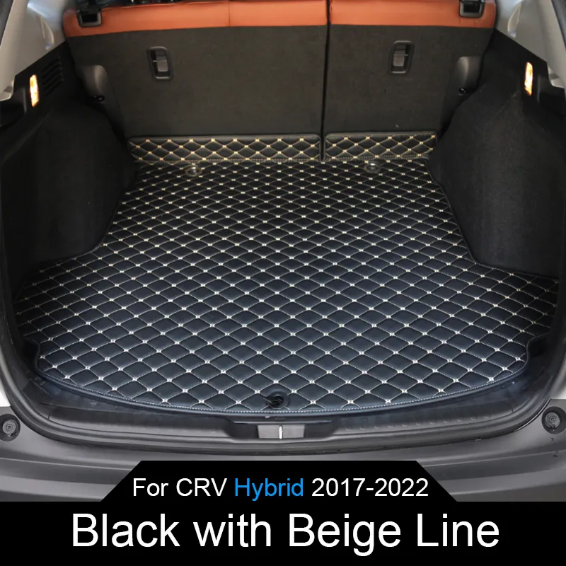 Car Styling Custom Rear Trunk Mat For Honda CRV Hybrid 2017-2022 Leather Waterproof Auto Cargo Liner Pad Accessory