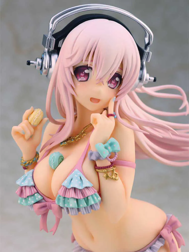 Figurer anime sexig tjej o super o med macaron torn 18cm pvc action figur leksaker figur modell leksaker samling docka q07227323077