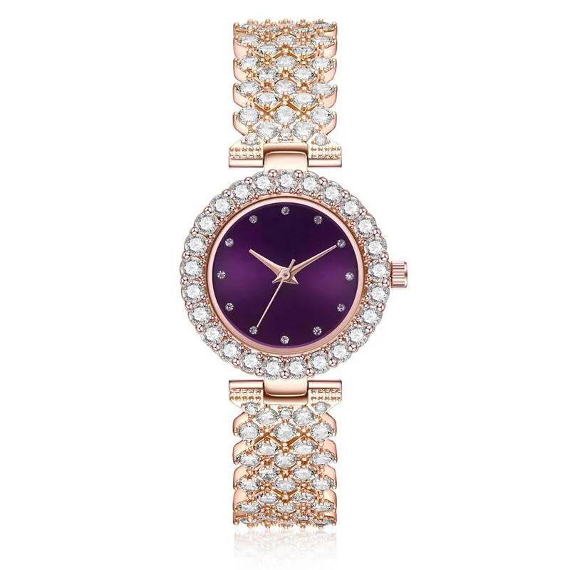 Luxury Ladies Diamond Watch Japan Quartz 5 atm vattentäta damer Titta på rostfritt stål mode