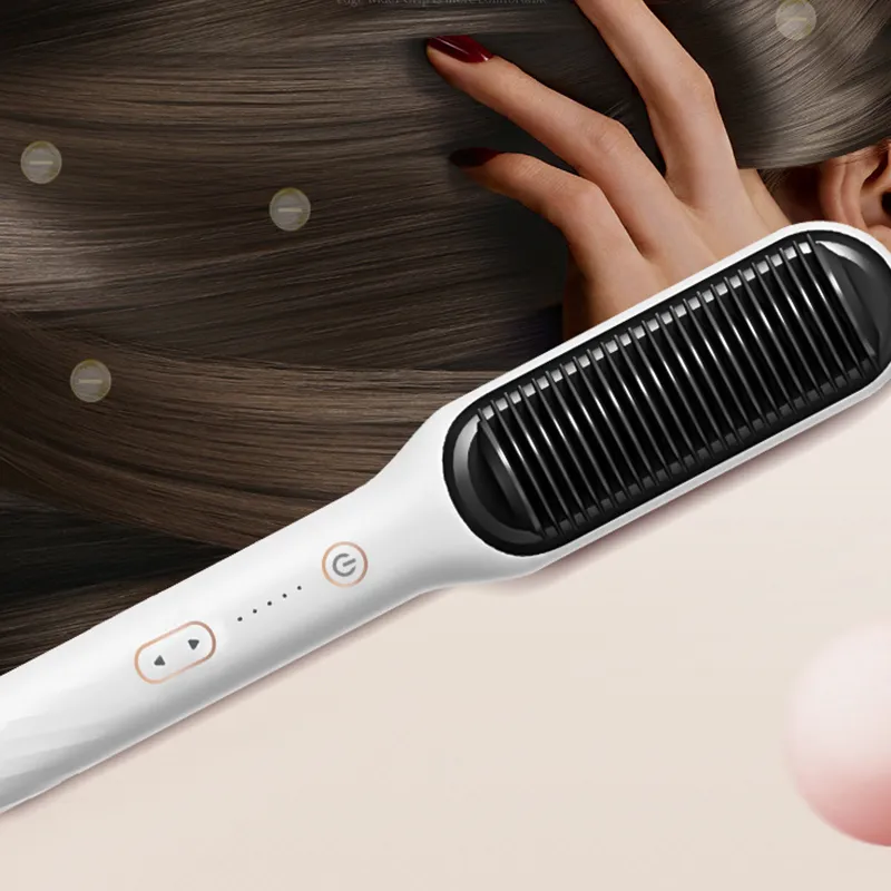 Hair Straightener Comb Straightener Dryer and Straightening Brush Iron Beard Electric Comb 220602