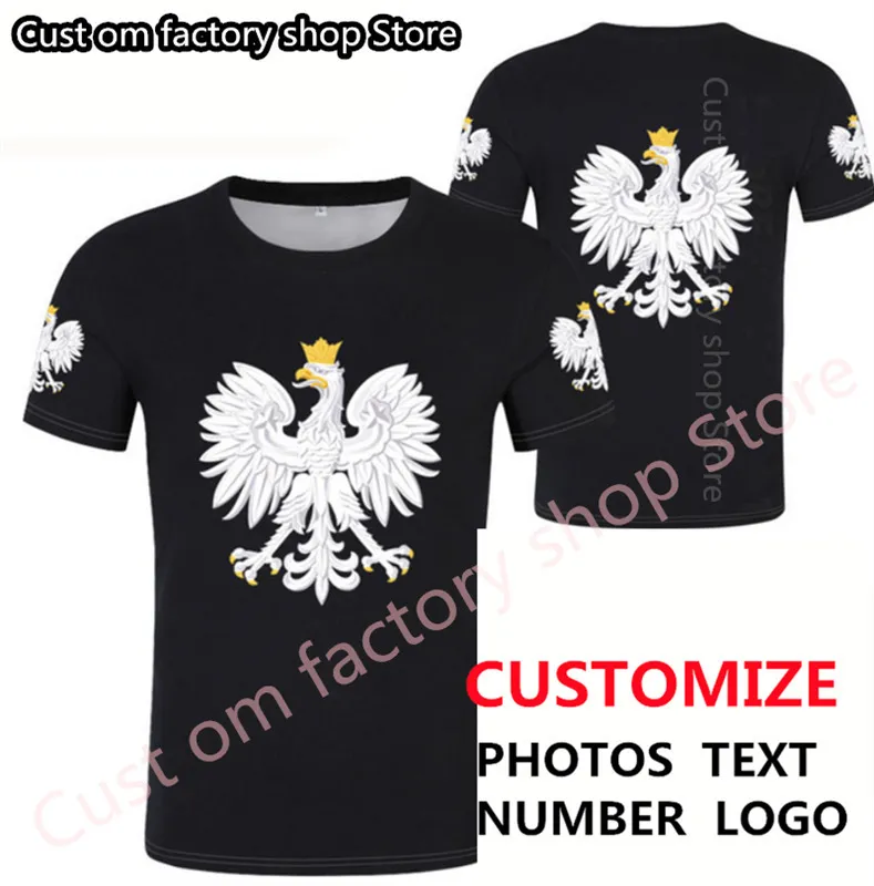 Polônia de verão pólos personalizados tshirt homens esportes camiseta diy tee polska emblema camisa personalizada pl country polacy camiseta 220616