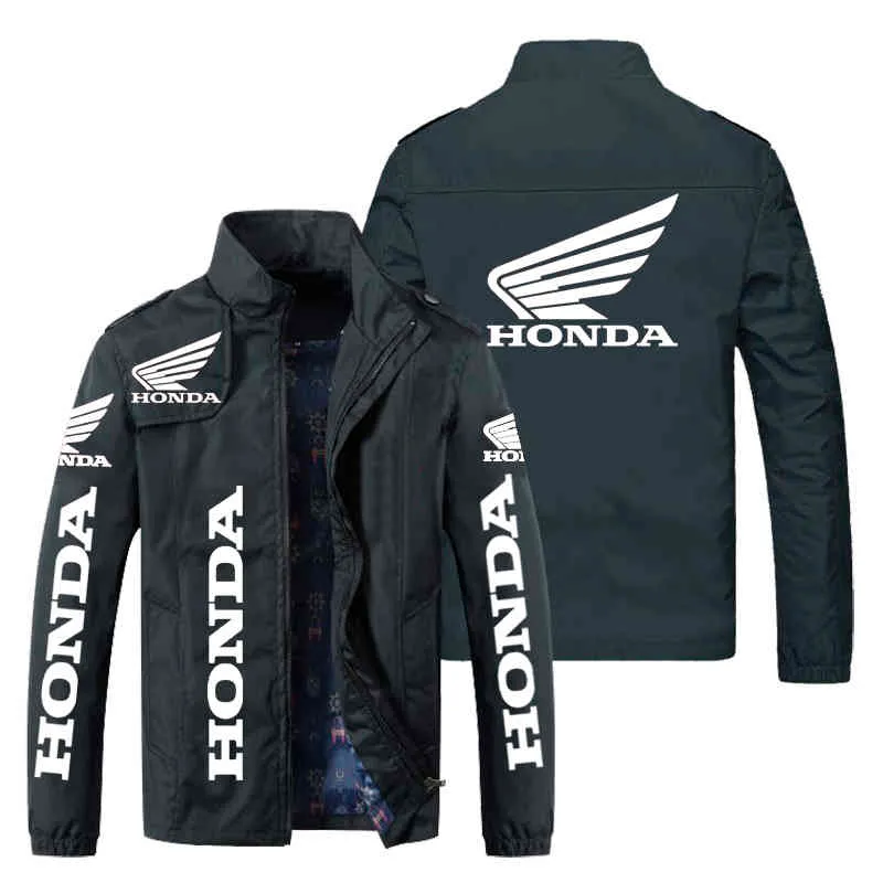 Honda Motor Racing Jacket 2022 Primavera Outono New Car Wing Imprimir Homens Casual Windbreaker Biker Coats