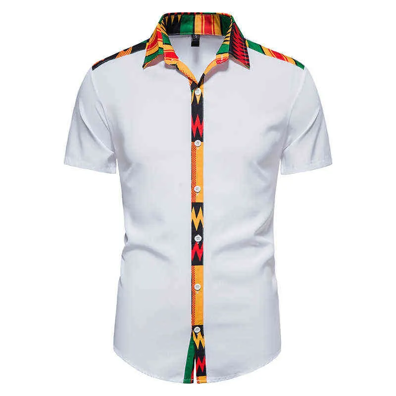 Camicia Dashiki nera Uomo Abbigliamento africano 2022 Marca Stampa africana Camicie eleganti da uomo Hip Hop Streetwear Camicia casual da uomo Chemise L220704