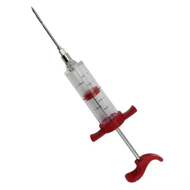 Stainless Steel Needles Spice Syringe Marinade Injector Flavor Syringe Cooking Meat Poultry Turkey Chicken Kitchen BBQ Tool