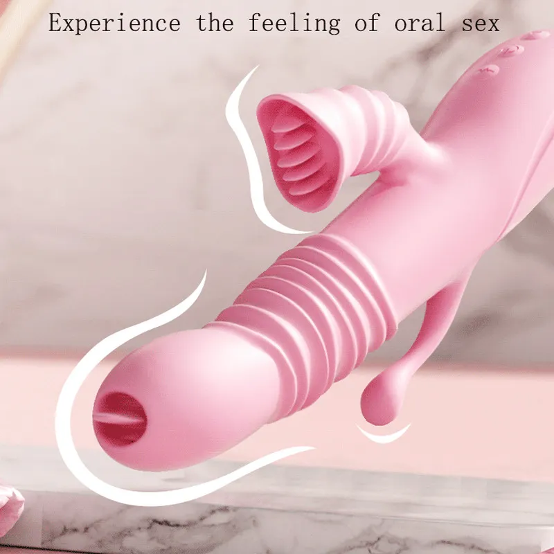 Massage Vibromasseur Langue Léchant Vibrateur Rétractable Stimulation Anale Masturbateur Féminin Oral Femmes Masturbation Produits Pour Adultes Sex Toys