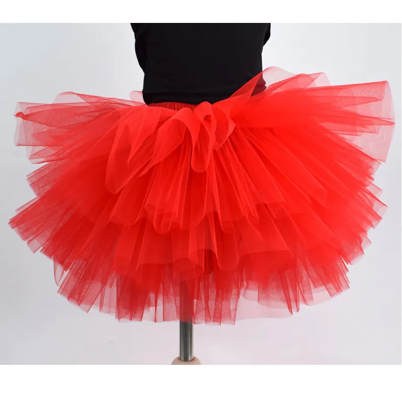 Fashion Girls Tutu Super Fluffy 6 Layers Petticoat Princess Ballet Dance Skirt Kids Cake Chritsmas Children Clothes 220326