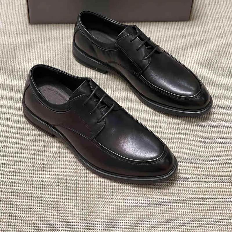 Dresses Shoes New Business Casual Men's Leather Shoes Black And White Men All-match Dress Shoes Heel Women Designer Dressing Shoe 220711