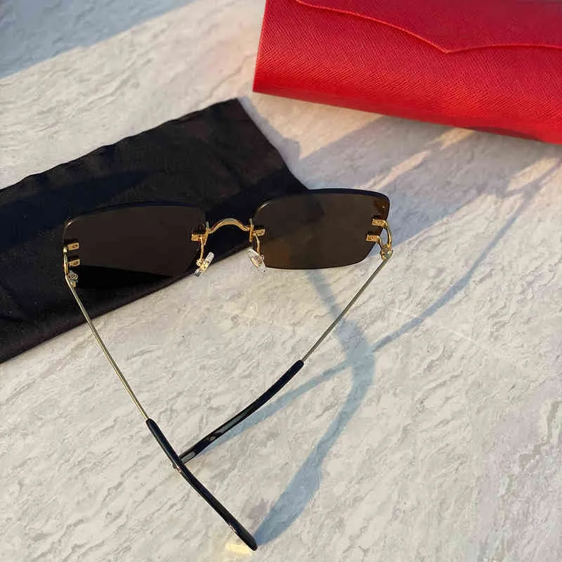 2022 Luxury CT0153S Glasses Rimless Men Eyewear Designer Diamond Cut Women Sunglasses
