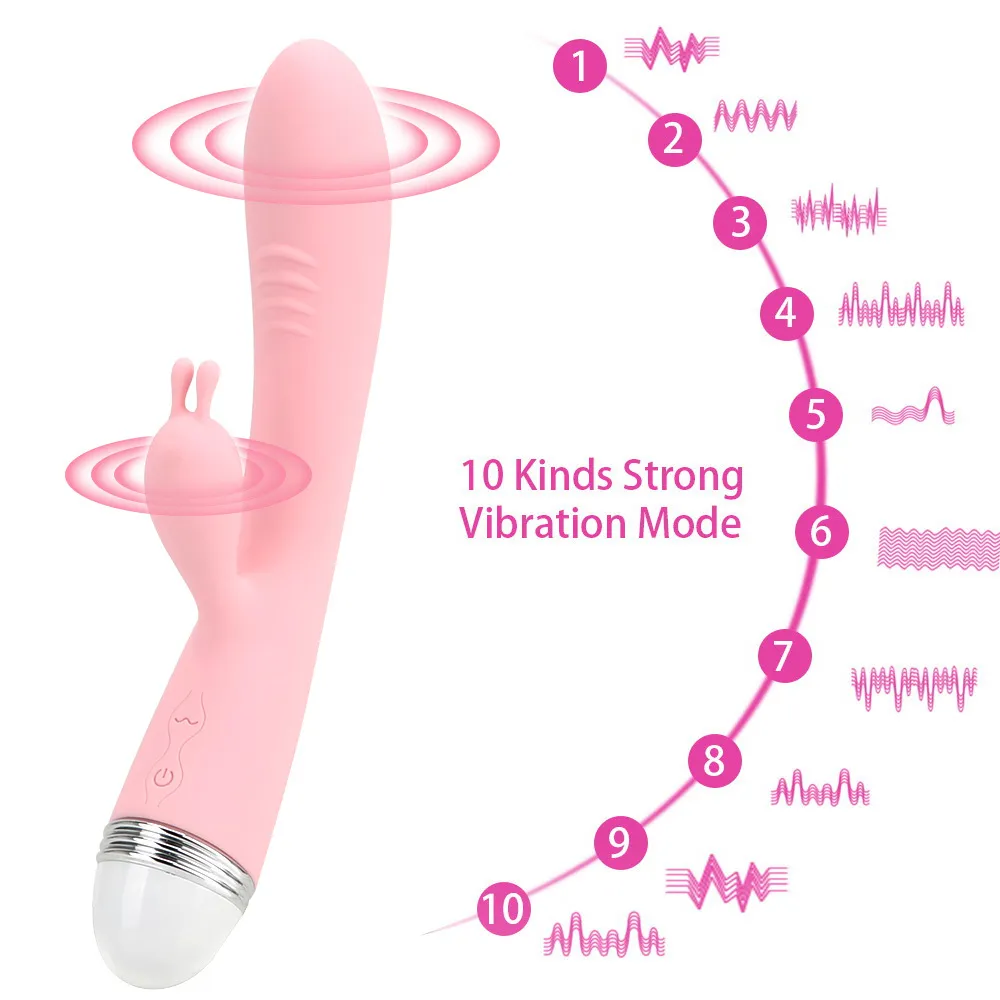 Ikoky Rabbit Vibrator Clitoris Stimtulator VaginaGスポットマッサージ10速