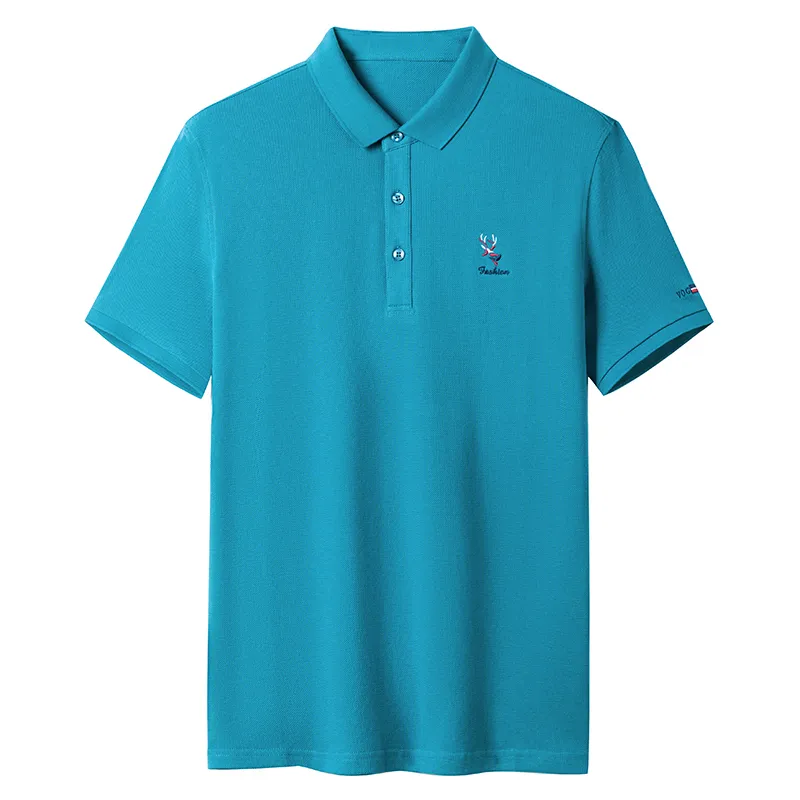 Polo d'été hommes marque vêtements coton à manches courtes affaires décontracté impression designer homme camisa respirant 220408