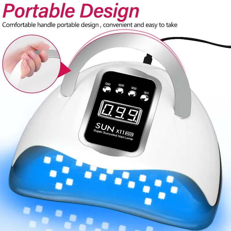 Nail Dryers UV LED Lamp For Dryer Manicure 66LEDS Gel Varnish With LCD Display professional lamp for manicure 220829