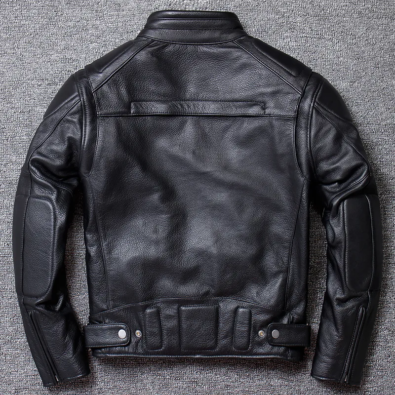 Herenleer Faux Leather Vintage Echt lederen jas Men Zwart Pilot Air 220823