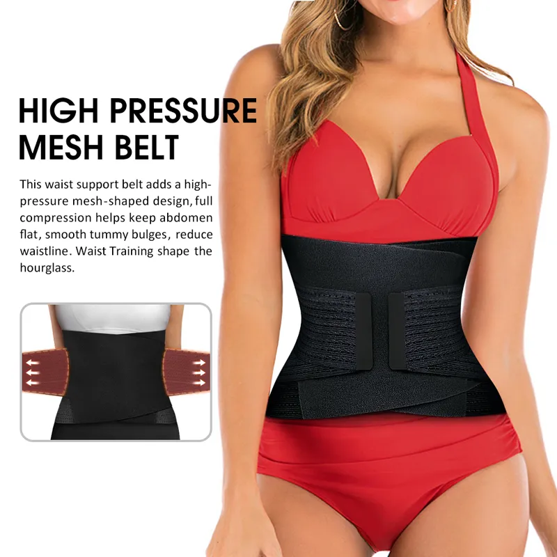 Burvogue Néoprène Sweat Taille Formateur Fitness Ceinture Thermo Body Shaper Tondeuse Corset Taille Cincher Wrap Entraînement Slim Shapewear 220702