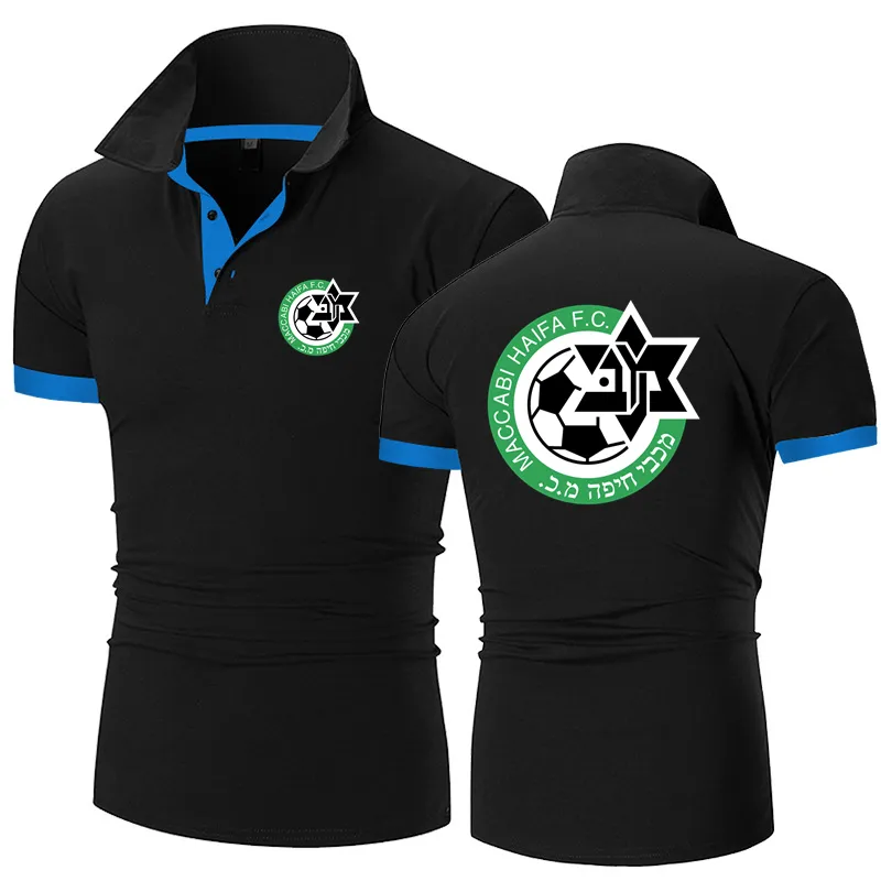 Été Maccabi Haifa imprimer sur mesure couleur unie homme à manches courtes T-shirt revers décontracté hommes Polo T-shirt 220620
