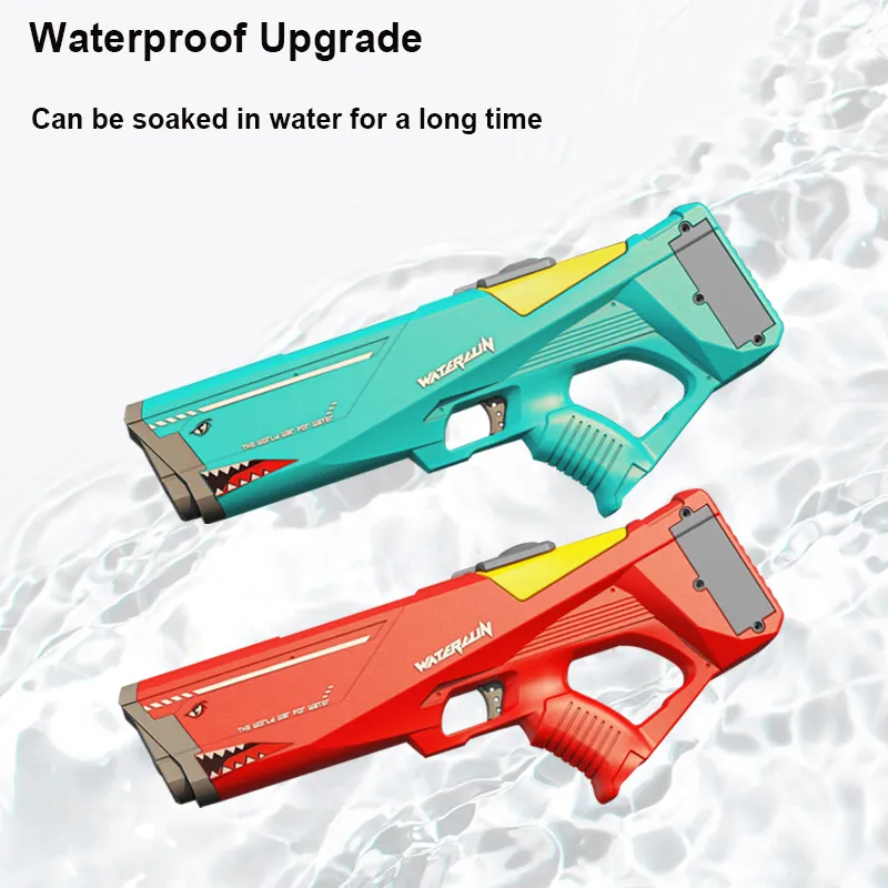 Roclub Automatique Électrique Pistolet À Eau Jouet Éclate D'été Jouer Pistolet À Eau Jouets 500 ML Requin Haute Pression Plage Jouet Enfants Combat D'eau 220718