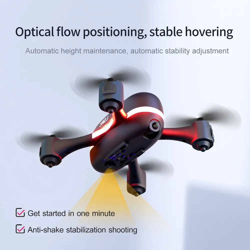 Rainbow RC Helicópteros Regalos de juguete 38 Luces LED intermitentes dinámicas Mini Drone Simuladores VR Fotografía aérea con cámara dual