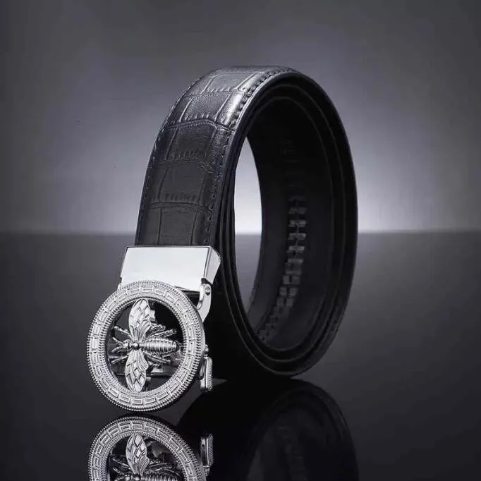 new belt Belts designer belt Men's leisure little bee automatic buckle men's business versatile real cowhide229N