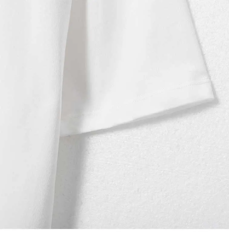 Casual hoogwaardige o-neck cotton man vrouwen mode top tee witte zomer askyurself simple all-match brief printen t-shirt