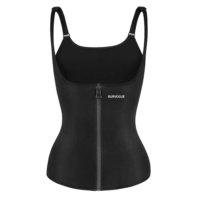 Burvogue Waist Trainer Corset Underbust Shapewear Latex Body Shaper Tummy Slimming Underwear Women Weight Loss Sauna Sweat Vest 220513