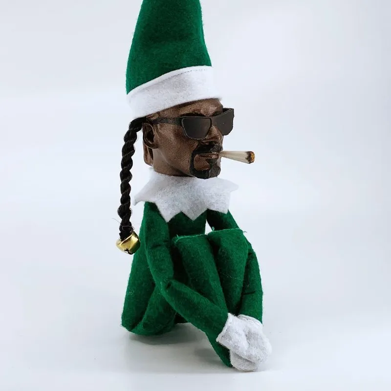 Snoop on A Stoop Christmas Elf Doll Spy Bent Home Decorati Year هدية لعبة 220606