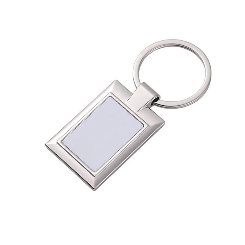 8 Styles Heat Transfer Keychain Pendant Sublimation Blank Metal Keychain DIY Fashion Accessories Key Chain Keyring