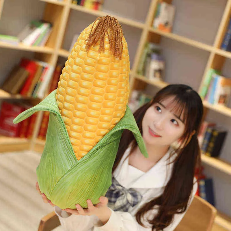 PC CM Simulación Abrazos de maíz Creativo Real como almohada de comida Plantas suaves llenas para niños Decoración del hogar Regalos de cumpleaños J220704