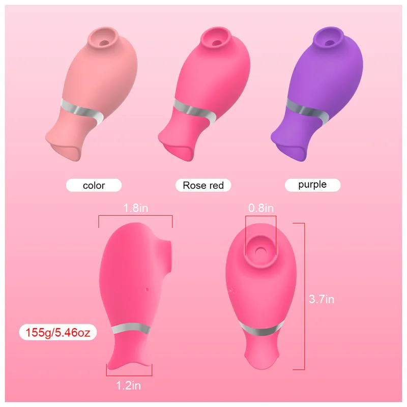 vibratori succhiare leccare vibratore le donne stimolatore del clitoride capezzoli massaggio ventosa lingua masturbatore femmina giocattoli adulti del sesso P4247221