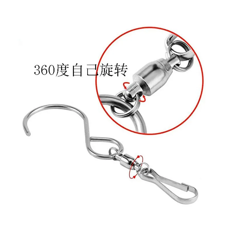 Spinning Swivel Clips Stainless Steel S-Shaped Hooks For Wind Chimes Wind Spinners Wall Hangers Rotatable Wholesale