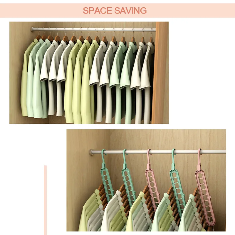 Clothes Hanger Racks Multiport Support Circle Drying Multifunction Plastic Scarf s Storage Rack 220815