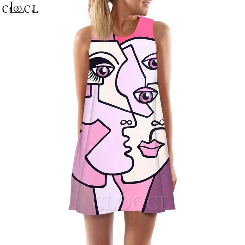 Polynesia Abstract Art Women Tank Tops 3D Printed Loose Dress Sexy Short Female Vest Fashion Sleeveless Dress W220616