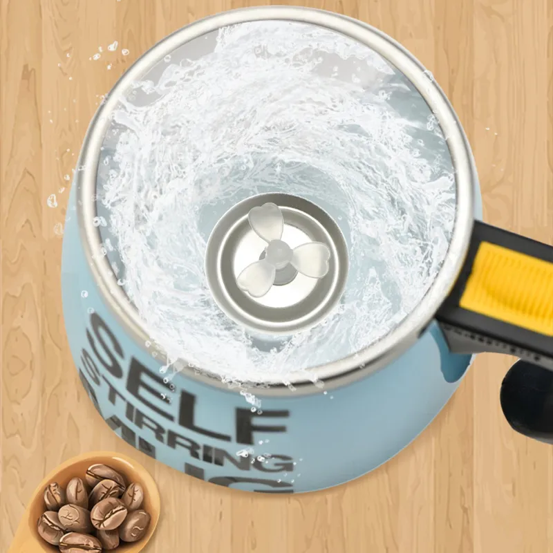 Tasse à café électrique à agitation automatique tasse en acier inoxydable mélange automatique filature bureau à domicile mélangeur de voyage fouet à lait 20517gx